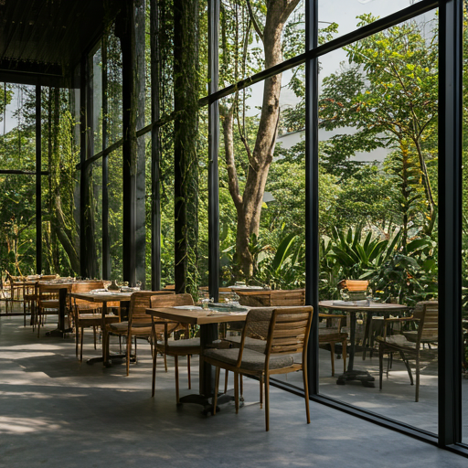 Ресторанная терраса с перголой